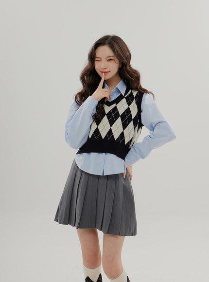 Cropped Long Sleeve Shirt B0802