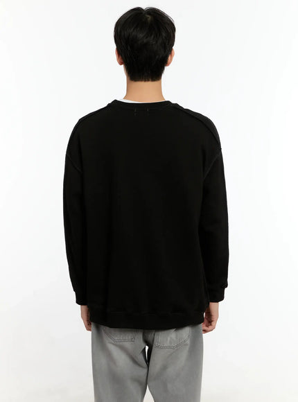 Men's Vintage Graphic Crewneck Sweatshirt IO531