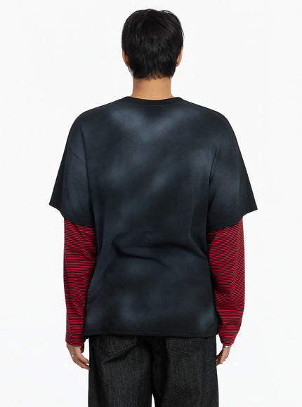 mens-black-vintage-graphic-layered-long-sleeve-tee-ij527