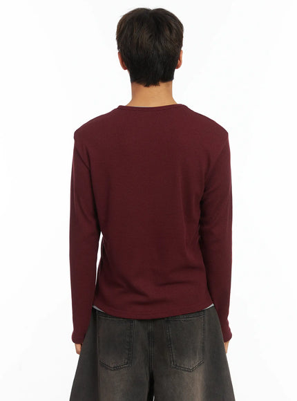 mens-layered-waffle-henley-long-sleeve-shirt-ij514