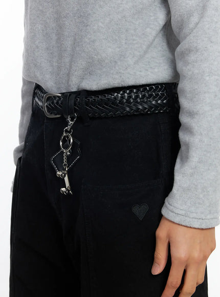 mens-woven-leather-keychain-belt-if504