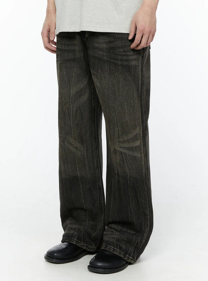 Men's Black-Washed Jeans IA530