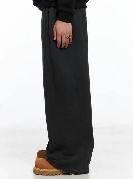 Men's Basic Logo Embroidered Fleece-Lined Sweatpants IJ512