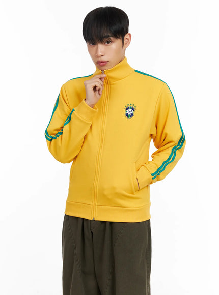 mens-track-zip-up-hoodie-im511 / Yellow