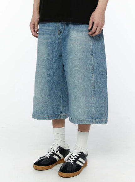 Men's Wide Leg Denim Bermuda Shorts IA527