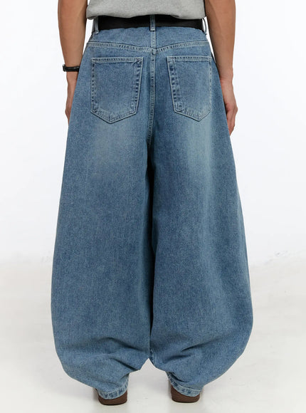 Men's Wide Leg Balloon Jeans IM530