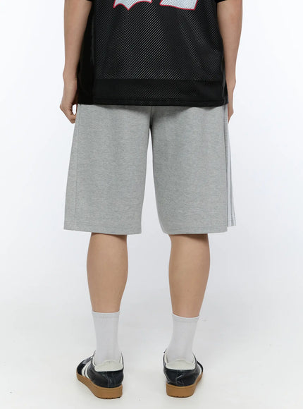 mens-black-stripe-track-shorts-gray-ia517