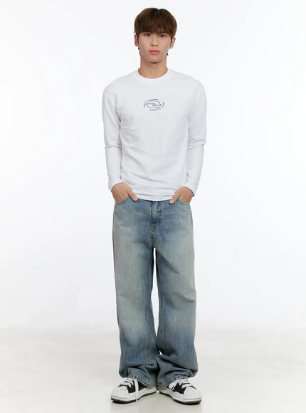 Men's Washed Denim Jeans IN512