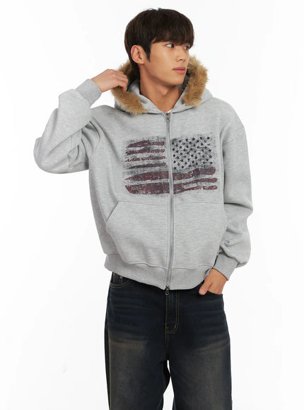 mens-flag-graphic-fur-zip-up-hoodie-id511