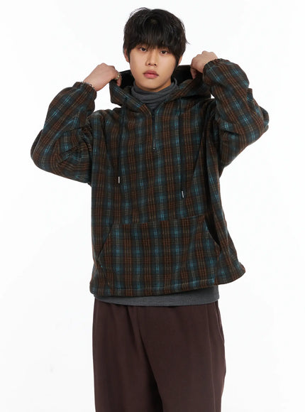 mens-checkered-fleece-hoodie-ij512
