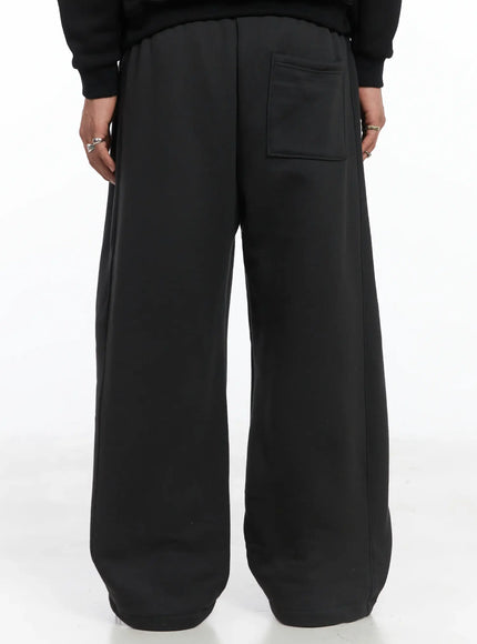 Men's Basic Logo Embroidered Fleece-Lined Sweatpants IJ512