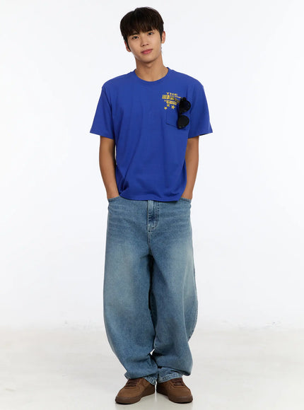 Men's Wide Leg Balloon Jeans IM530