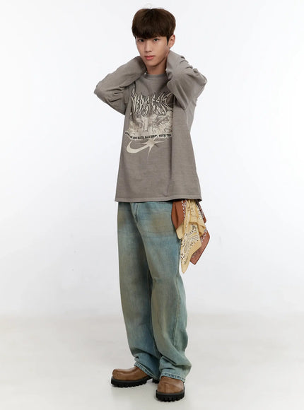 Men's Urban Graphic Long Sleeve Shirt IS529