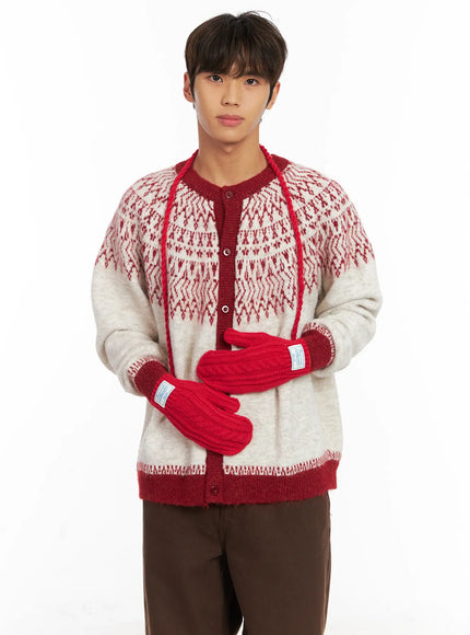 Men's Nordic Pattern Cardigan ID511