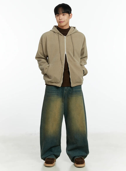 mens-corduroy-two-way-zip-up-hoodie-if510