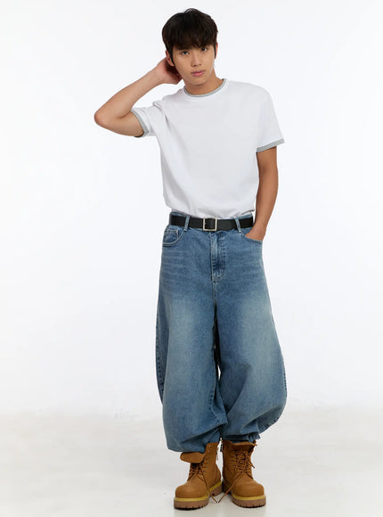 Men's Wide Leg Balloon Jeans IM530