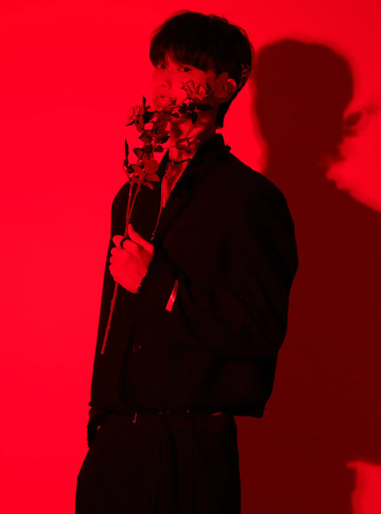 Men's Fringe Detail Cropped Wool Jacket IN503