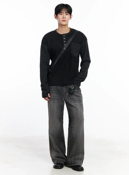 mens-dark-gray-semi-flared-jeans-ij521
