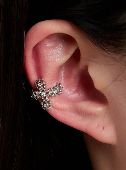 sparkling-rhinestone-ear-cuff-in528 / Silver