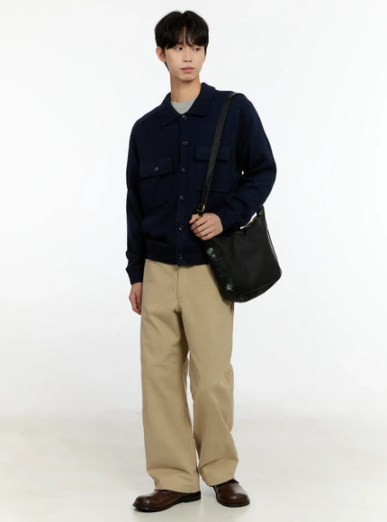 Men's Classic Wide Leg Cotton Pants IN503