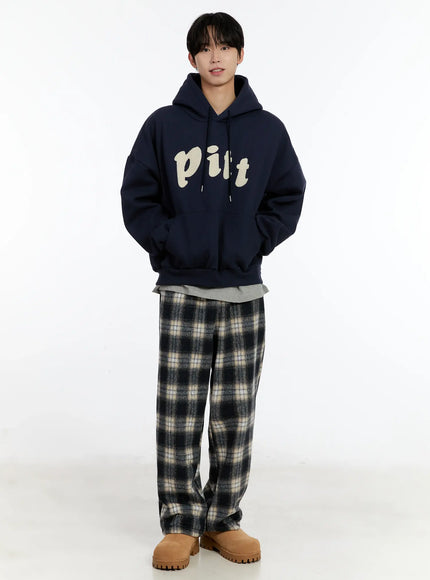 Men's Plaid Wide-Leg Pants ID502