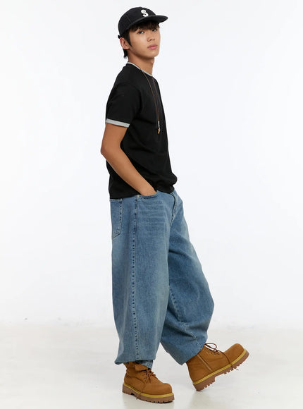 Men's Wide Leg Balloon Jeans IM530