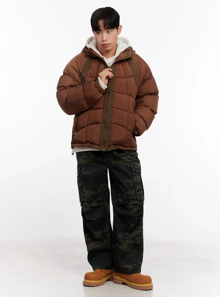 Men's Camo Parachute Cargo Pants IO523