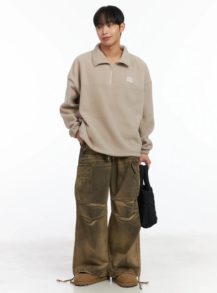 Spray Washed String Cargo Pants ID515