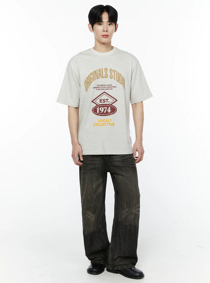 Men's Black-Washed Jeans IA530
