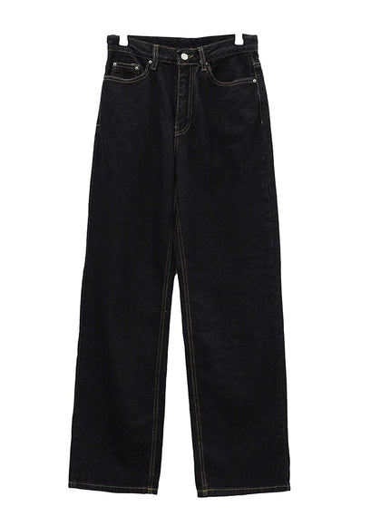 Charcoal Black Long Denim Pants OM6