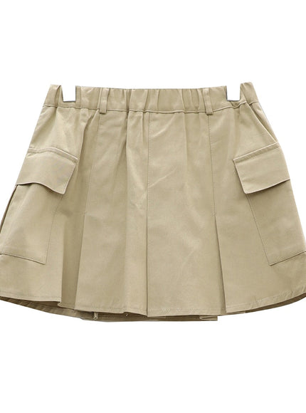 Double Pocket Pleated Mini Skirt OA01