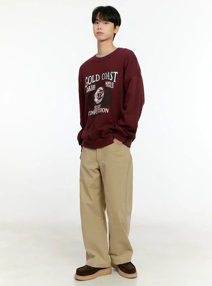 Men's Classic Wide Leg Cotton Pants IN503