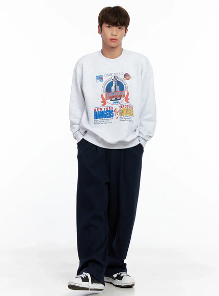 Men's Plaid Waistband Sweatpants IO502
