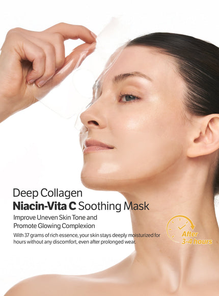 Deep Collagen Niacin Vita C Brightening Mask (37g*4ea)