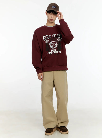 Men's Classic Wide Leg Cotton Pants IN503