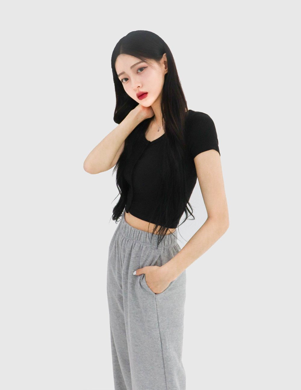 High-Waisted Sweat Pants CA28