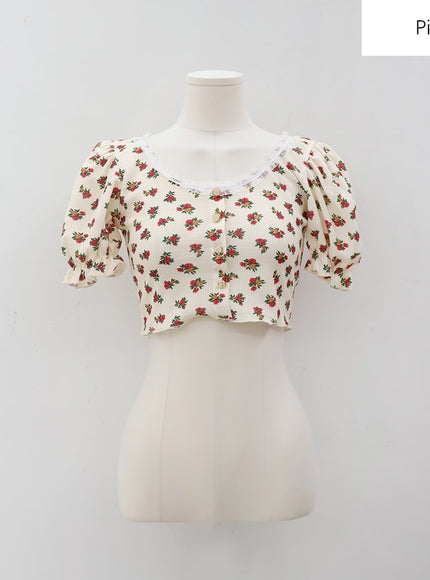 Lacy Flower Print Cardigan BY31