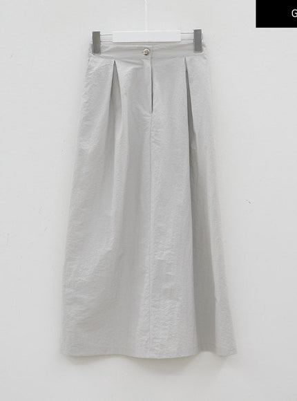 Nylon Maxi Skirt with Banded Back BJ03