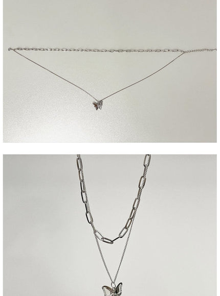 Butterfly Pendant Chain Necklace CM6