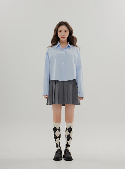 Cropped Long Sleeve Shirt B0802