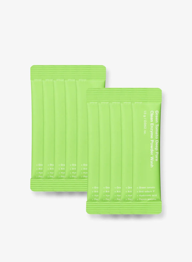 Green Tomato Deep Pore Clean Enzyme Powder Wash Travel Kit (1.5g*10ea)