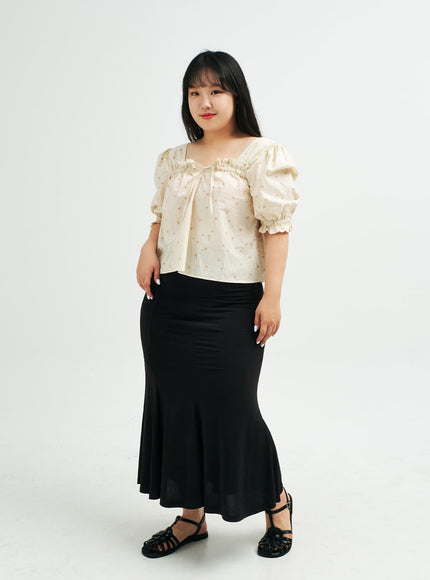 Plus Tight Mermaid Fit Maxi Skirt IY24