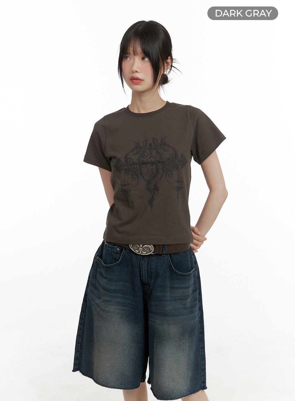 cotton-graphic-tee-cl412 / dark gray