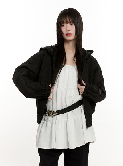 Cozy Zip-Up Hooded Windbreaker CM514