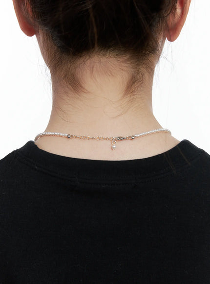 Pearl Cross Necklace IN514