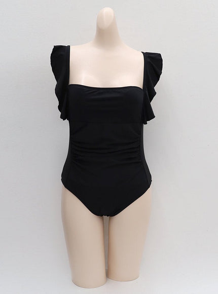Shoulder Frill Detail One Piece Swimsuit