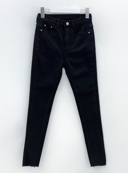 High Waist Cotton Skinny Pants J31