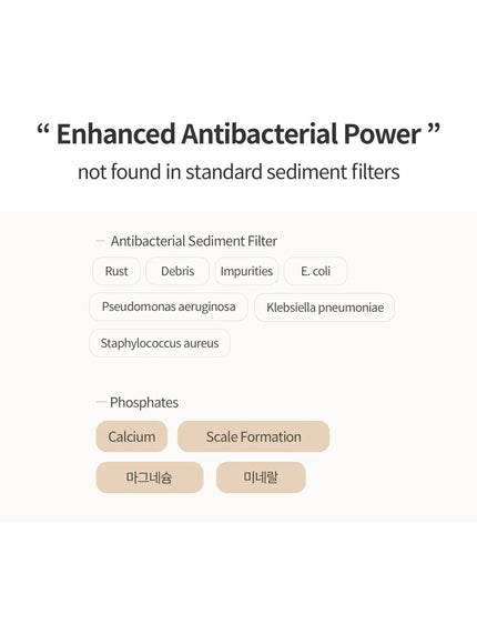 Water Solution Travel Shower Compact Refill Antibacterial Sediment Plus Filter (2pcs)