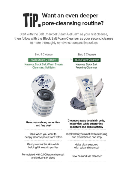 Kaamos Black Salt Warm Steam Cleansing Balm (100g)