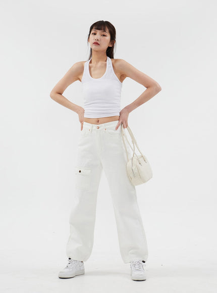 Basic Halterneck Tank Top CJj09